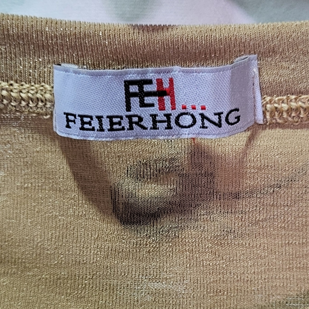 Feierhong Women's Tan Mickey Mouse Long Sleeve Graphic T-Shirt Size Large - Picture 3 of 10
